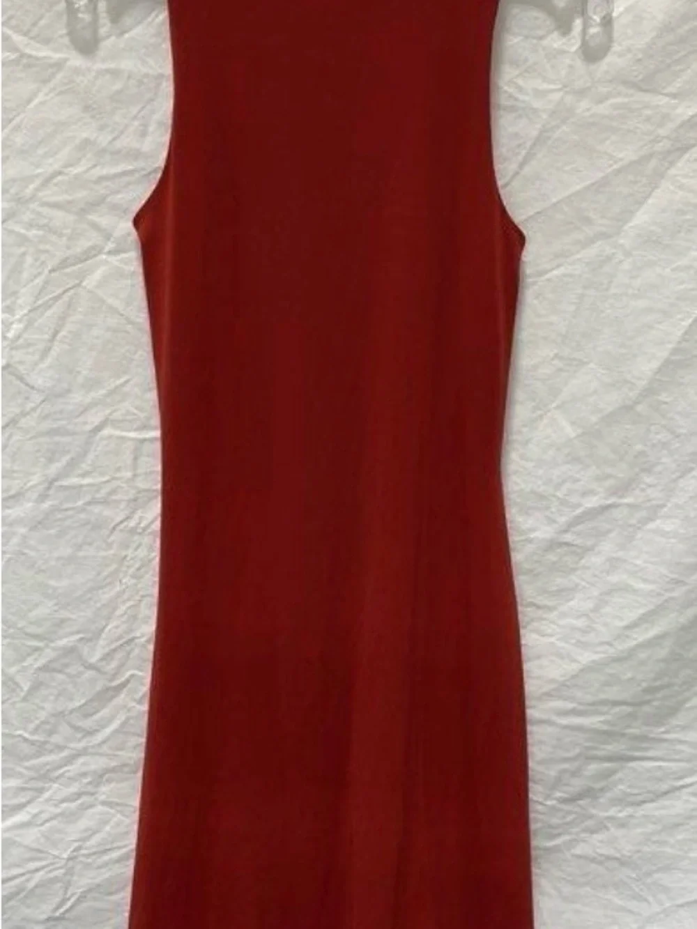 NWT MICHAEL Michael Kors Red Blaze Cowl Neck Sleeveless Midi Dress S